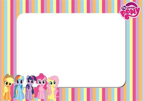 My Little Pony Stripe Png Frame Printable Png Frames Cartoon