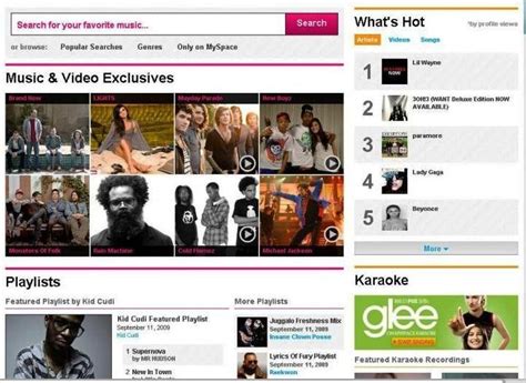 Myspace Music Rolls Out A Sleek More Interactive Homepage Techcrunch