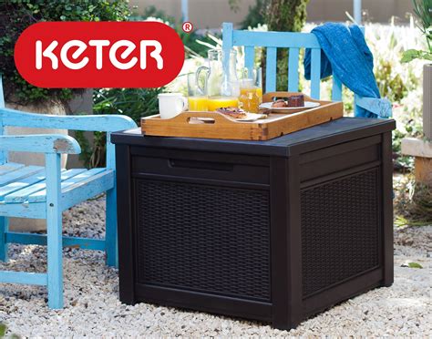 Keter Novel Plastic Deck Storage Container Box Outdoor Patio Furniture