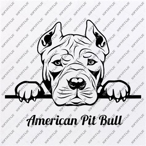 Ai American Pit Bull Word Art Svg Pdf  Scan N Cut Dog Svg Cut File