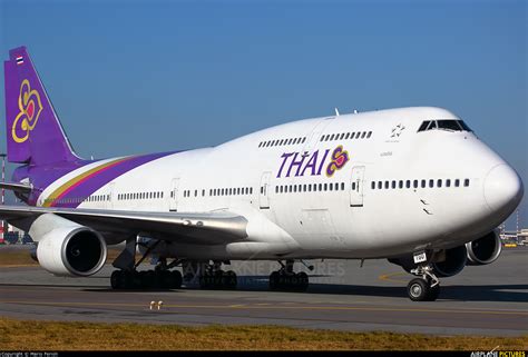 Hs Tgo Thai Airways Boeing 747 400 At Milan Malpensa Photo Id