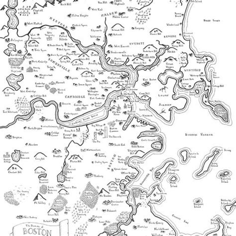 Fantasy Map Of New York Boroughs Etsy