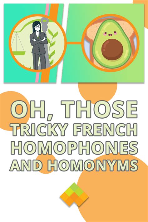 Oh Those Tricky French Homophones And Homonyms In 2021 Homophones