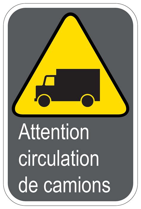 Panneaux Norme Csa Attention Circulation De Camions Signel Services