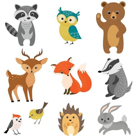 Cute Forest Animals Sticker Pixers We Live To Change Baby Animal