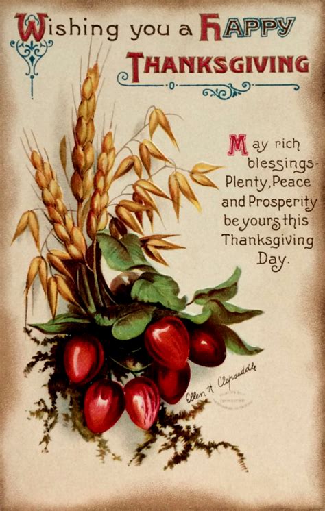 Thanksgiving Blessings A Vintage Clapsaddle Holiday Postcard