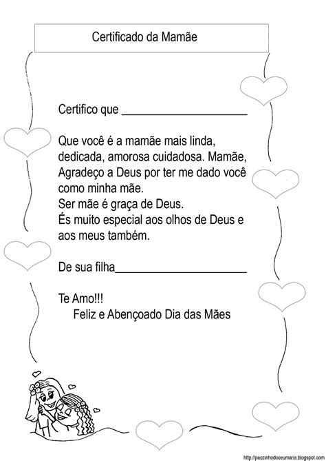 Pãozinho Do Céu Certificado Exclusivo Para O Dia Das Mães