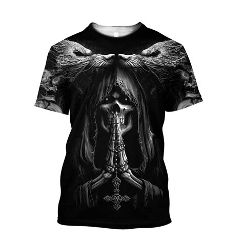 Grim Reaper And The Wolf 3d All Over Printed Style For Men And Women