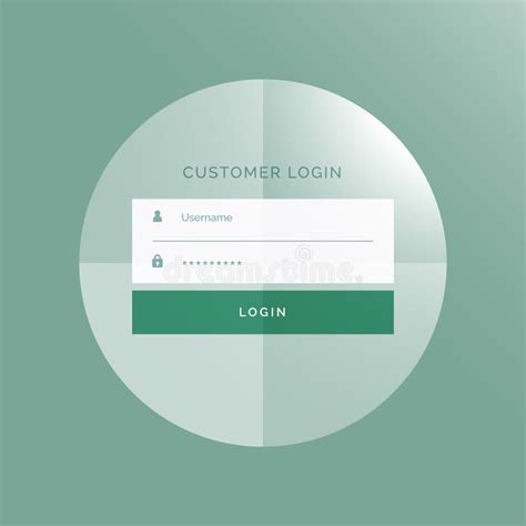 Modern Login Form Ui Design For Website And Application Stock Vector