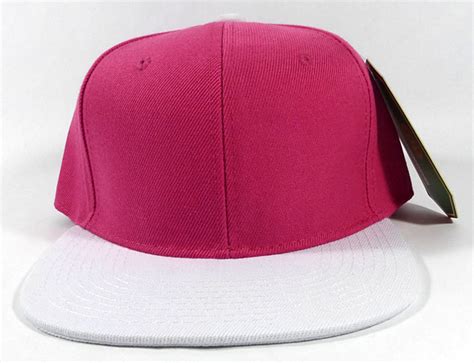 Blank Snapback Hats Caps Wholesale Hot Pink White