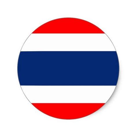 Thailand Flag Classic Round Sticker Zazzle Thailand Flag Flag