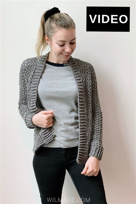 Make This Simple And Easy Crochet Cardigan With My Free Pattern On