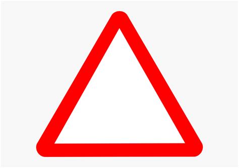 Triangular Clipart Warning Blank Triangle Road Sign Hd Png Download