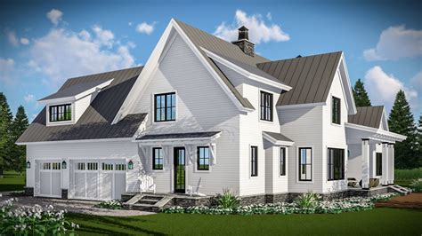 Modern Farmhouse With Vaulted Master Suite 14661rk Architectural