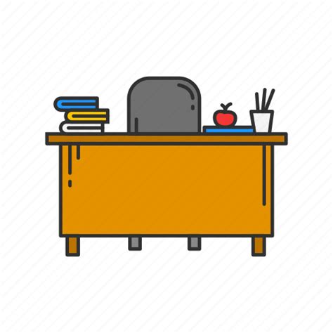 Classroom, faculty, office, room, school, table, teacher's office icon png image