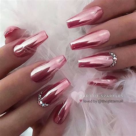 Chrome Coffin Nail Designs Simplyservingthesavior