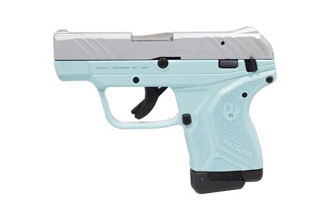 Ruger Lcp Ii Lite Rack 22lr Pistol With Silver Slide And Turquoise