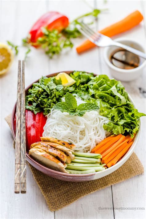 Vietnamese Chicken Noodle Salad Gluten Free This West Coast Mommy Recipe Chicken Noodle