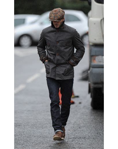 Pin By Tara On Man Brown Leather Jacket Men David Beckham Well