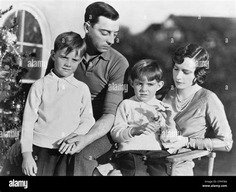 Buster Keaton Und Seine Frau Natalie Talmadge Mit Ihren Söhnen 1932