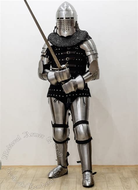 Full Set Of Knight Armor Footmanbuhurt Medieval Etsy