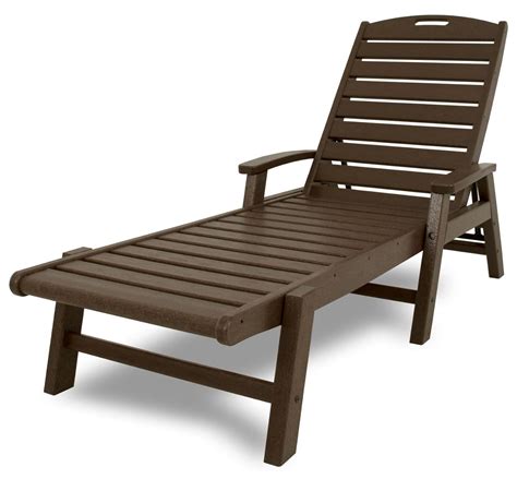 Trex Outdoor Furniture Yacht Club Stackable Chaise Lounger With Arms Vintage Lantern