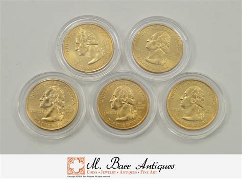 Historic Coin Collection 2005 24 Karat Gold Quarters Philadelphia