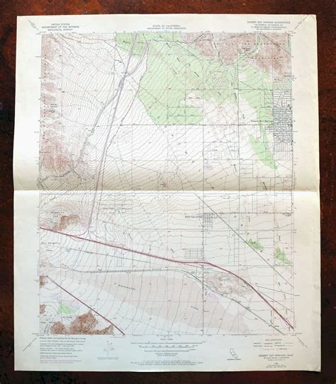 Desert Hot Springs California Vintage Usgs Topo Map 1955 North Palm