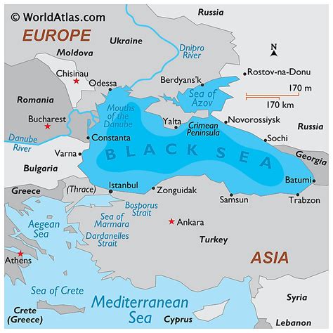 World Map Black Sea