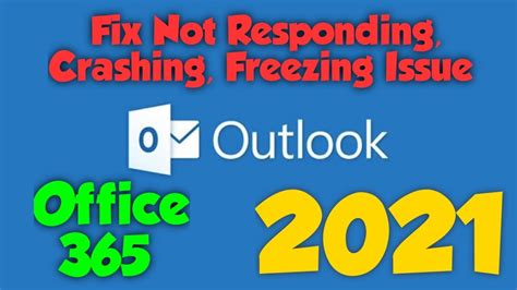 Fix Outlook Not Responding Freezing Crashing Issue Office Youtube