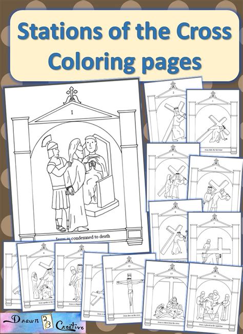 Catholic coloring pages stations of the cross 11 | free. Stations of the Cross Coloring Pages - Drawn2BCreative