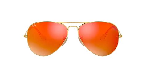 Ray Ban Rb3025 58 Original Aviator 58 Orange And Gold Sunglasses Sunglass Hut Usa