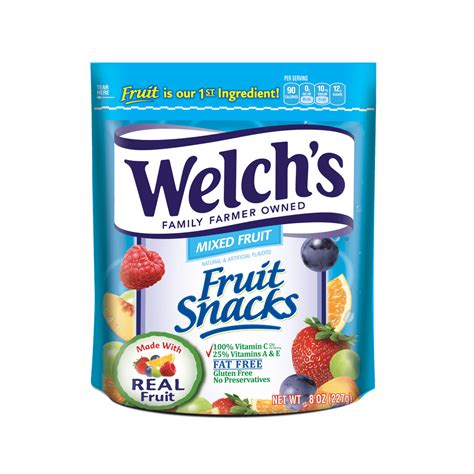 Welchs Mixed Fruit Snacks 8 Oz