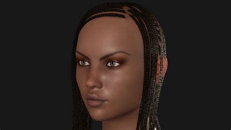 realistic black female rigged game ready 3d model in woman 3dexport