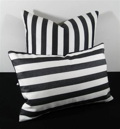 Black And White Stripe Outdoor Pillows Home Design Elements