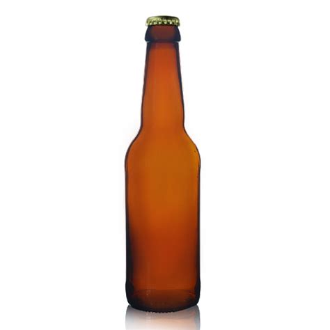 330ml amber beer bottle with cap uk
