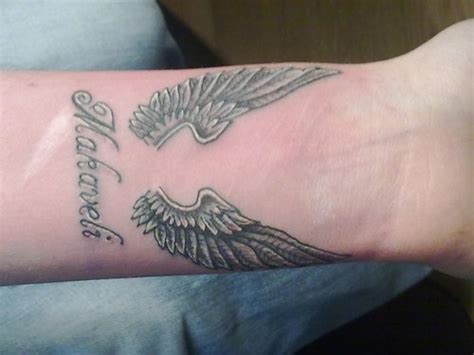 See more ideas about angel wings tattoo, wings tattoo, wing tattoo designs. HD Small Angel Wing Tattoos On Wrist Download