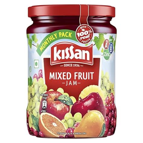kissan mixed fruit jam with fruit ingredients 700 g grocery and gourmet foods