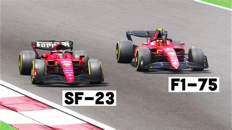 Ferrari F1 2023 SF 23 Vs Ferrari F1 2022 F1 75 Bahrain Grand Prix