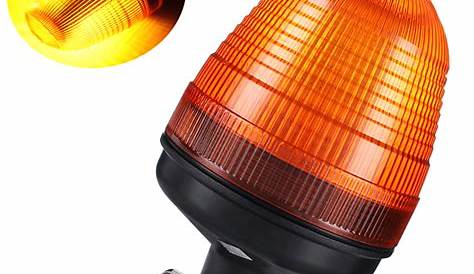 12V/24V LED Spining Rotating Flashing Light Amber amber Warning Beacon