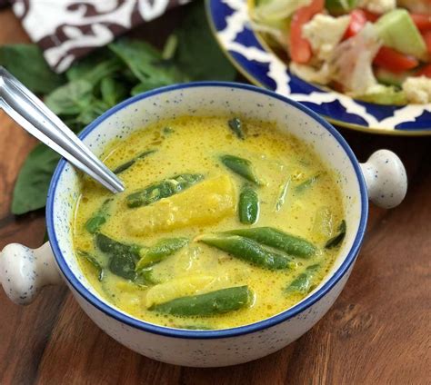 Thai Green Curry Recipe With Sweet Potato And Green Beans By Archanas