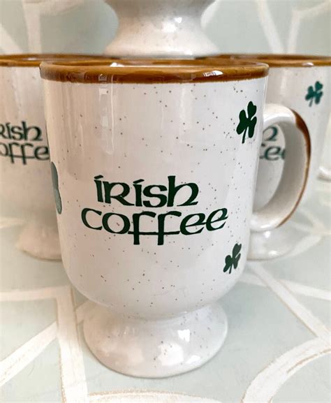 Irish Coffee Mugs Set Of 4 1970 S Retro Stoneware Etsy