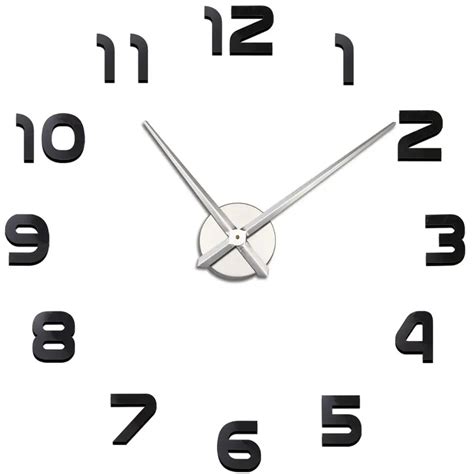 Modern Design 3d Frameless Wall Clock Watch Horloge Diy Stickers Living