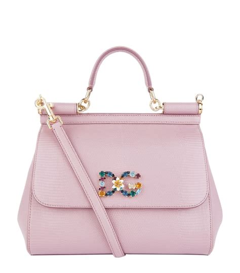 Dolce Gabbana Powder Pink Dg Crystal Sicily Shoulder Bag Harrods Us