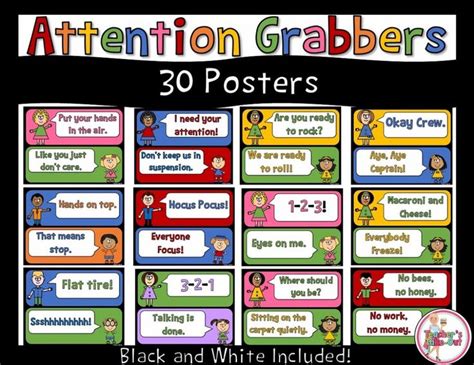 Attention Grabbers Posters Teachers Take Out Attention Grabbers
