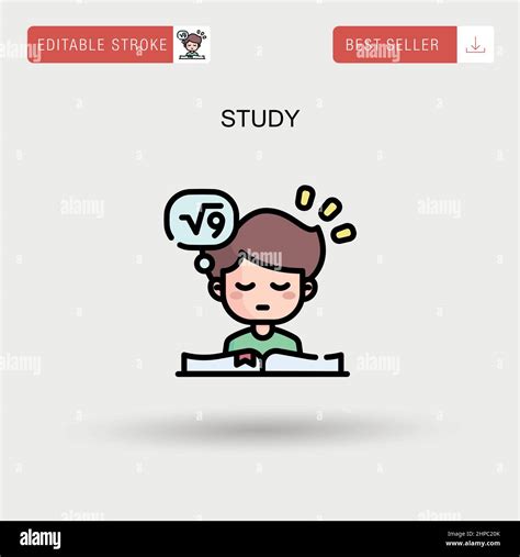 Study Simple Vector Icon Stock Vector Image And Art Alamy