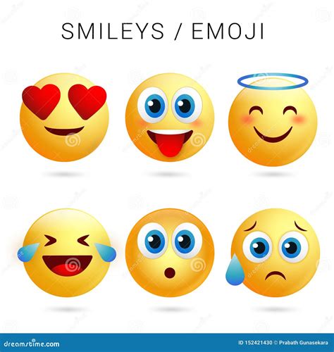 Smiley Faces Or Emoji With Vector File Stock Vector Illustration Of