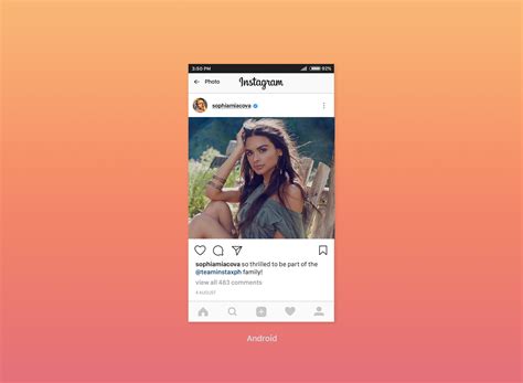instagram feed screen ui mockup  good mockups