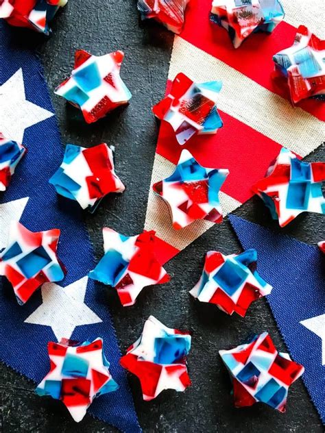 Red White And Blue Jello Shots Stars Three Olives Branch
