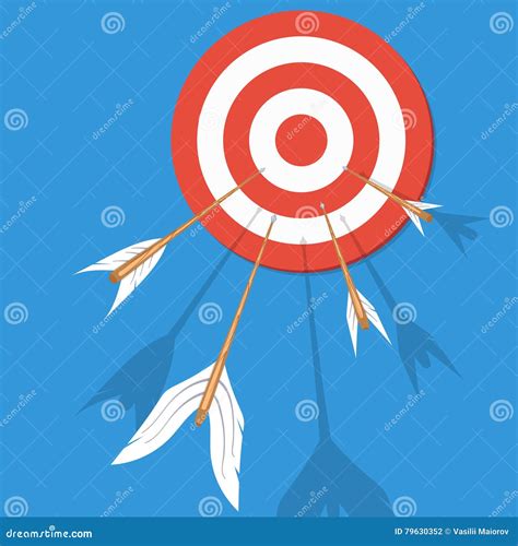 Arrows Flying At The Target Stock Vector Illustration Of Competition